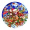 Sunsout Reindeer Madness 1000 pc Round Christmas Jigsaw Puzzle 35114